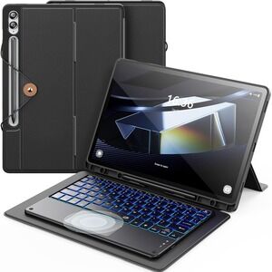 INFILAND Keyboard Case 12.4 Trackpad Backlit for Galaxy Tab S10 S9 S9 FE Plus